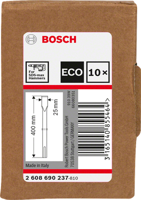 Cincel de martillo Bosch ECO SDS-max 400 mm, paquete de 10.