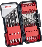 Juego de 18 brocas helicoidales HSS PointTeQ de Bosch , caja resistente.