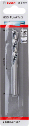 Broca Bosch HSS PointTeQ de 6,0 mm.