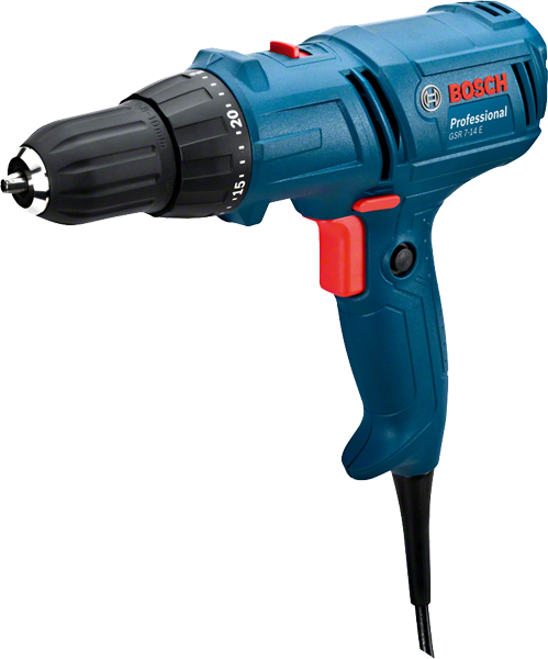 Taladro eléctrico azul.