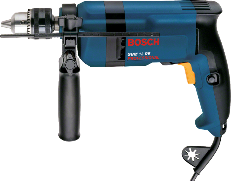 Taladro eléctrico Bosch azul.