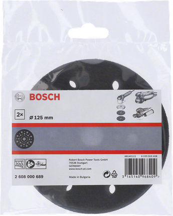 Paquete de protectores de disco Bosch de 125 mm.