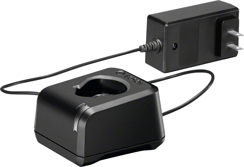 Cargador de batería Bosch GAL 12V-20 con fuente de alimentación.