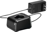 Cargador de batería Bosch GAL 12V-20 con fuente de alimentación.