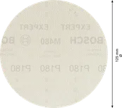 Malla de lijado Bosch EXPERT M480 de 125 mm G180 para lijadoras orbitales.