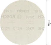 Malla de lijado Bosch EXPERT M480 de 125 mm G240 para lijadoras orbitales.