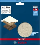 Malla de lijado Bosch EXPERT M480 de 150 mm P80 para la reducción del polvo.