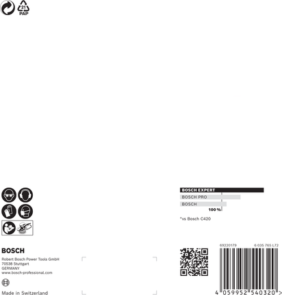 Malla de lijado Bosch EXPERT M480 de 150 mm G220 para lijadoras orbitales.