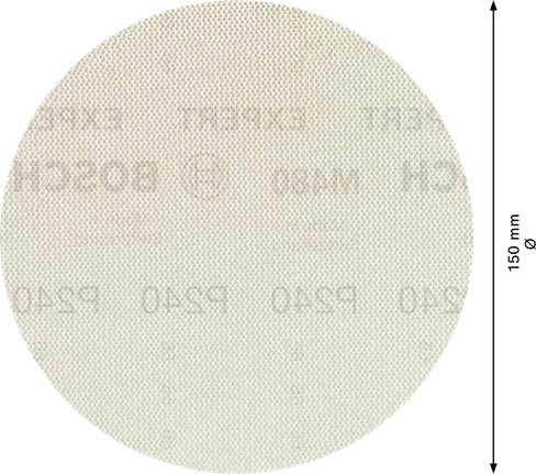 Malla de lijado Bosch EXPERT M480 de 150 mm G240 para lijadoras orbitales.