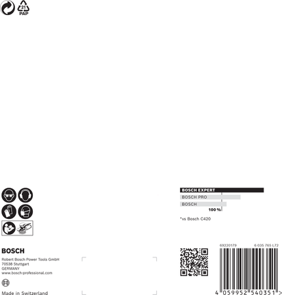 Malla de lijado Bosch EXPERT M480 de 150 mm G 400 para lijadoras orbitales.