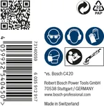 Malla de lijado Bosch EXPERT M480 de 225 mm G 80 con iconos de seguridad.