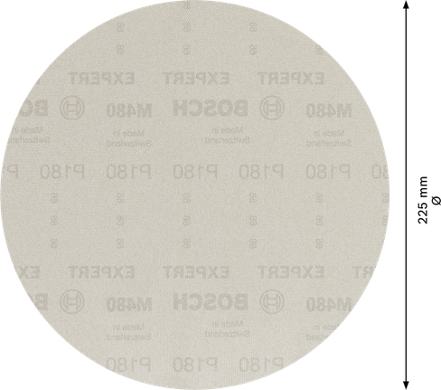 Malla de lijado Bosch EXPERT M480 para lijadoras de paneles de yeso de 225 mm.