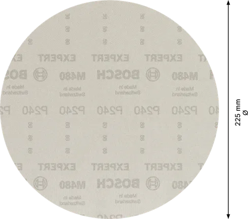 Malla de lijado Bosch EXPERT M480 para lijadoras de paneles de yeso de 225 mm.