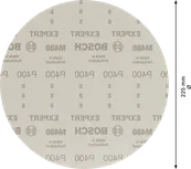 Malla de lijado Bosch EXPERT M480 de 225 mm P400 para paneles de yeso.