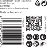Papel de lija Bosch EXPERT C470 de 125 mm, grano 80, con 8 agujeros.