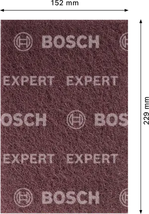 Almohadilla de felpa Bosch EXPERT N880, tamaño mediano A, color granate, 152 x 229 mm.