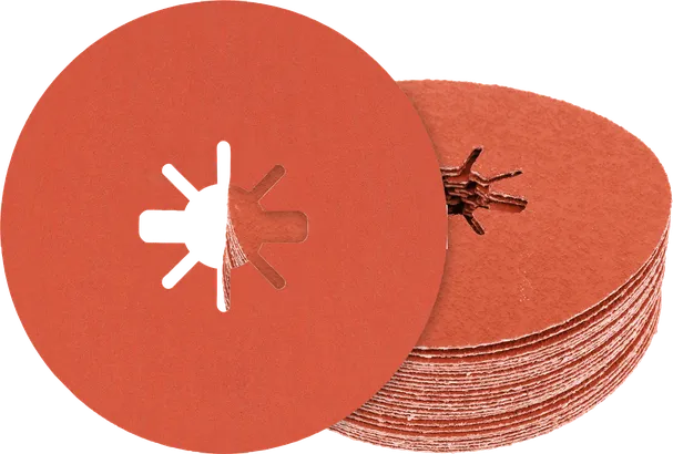 Discos de lijado de fibra Bosch para lijado universal de metales.