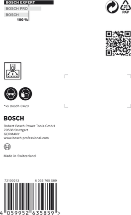 Embalaje del bloque de lijado Bosch EXPERT Density Block.