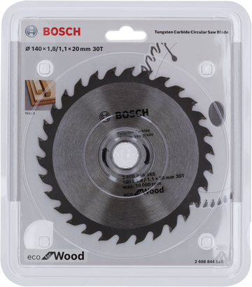 Hoja de sierra circular Bosch ecológica para madera.