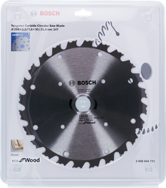 Hoja de sierra circular Bosch Eco para madera CoolteQ de 254 mm.