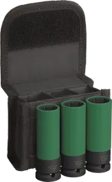 Juego de llaves de impacto Bosch PRO con fundas de PET, 1/2 pulgada, 3 piezas.