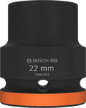 Vaso de impacto Bosch PRO de 3/4 de pulgada (22 mm) con anillo naranja.