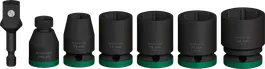 Juego de llaves de impacto Bosch PRO con adaptador, 7 piezas.