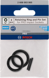 Juego de anillos de retención y pasadores Bosch de 3/8″ (4 piezas).