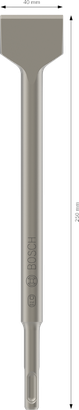 Cincel de pala Bosch PRO SDS plus-4C 40x250 mm.