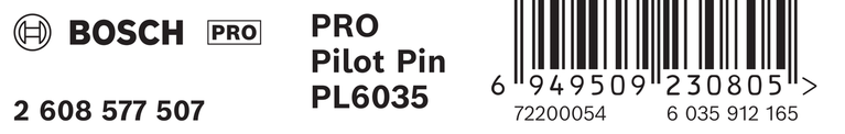 Pasador piloto Bosch PRO PL6035 para fresa anular TCT.