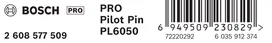 Pasador piloto Bosch PRO PL6050 para fresa anular TCT.