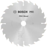 Hoja de sierra circular para madera Bosch PRO de 184 mm para cortes limpios en la madera.