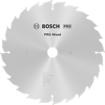 Hoja de sierra circular Bosch PRO Wood de 305 mm para cortar madera.