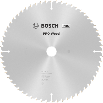 Hoja de sierra circular Bosch PRO Wood de 305 mm para cortar madera.