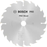 Hoja de sierra circular Bosch PRO Wood de 184 mm para un corte preciso de la madera.