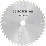 Hoja de sierra circular Bosch PRO Wood de 184 mm para un corte preciso de la madera.