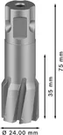 Fresa anular Bosch PRO Metal TCT de 24 x 35 x 75 mm.