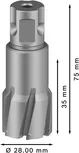 Fresa anular Bosch PRO Metal TCT de 28 x 35 x 75 mm.