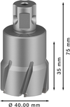 Fresa anular Bosch PRO Metal TCT de 40 mm de diámetro.