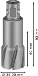 Fresa anular Bosch PRO Metal TCT de 32 x 50 x 93 mm.