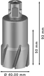 Fresa anular Bosch PRO Metal TCT, 40 mm de diámetro.