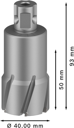 Fresa anular Bosch PRO Metal TCT, 40 mm de diámetro.