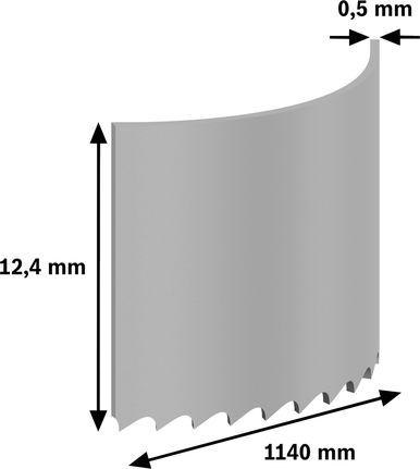 Hoja de sierra de cinta Bosch PRO CB4418 de 1140 mm para metal.