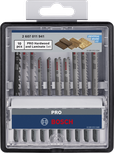Juego de 10 hojas de sierra de calar Bosch PRO para madera dura y laminada.