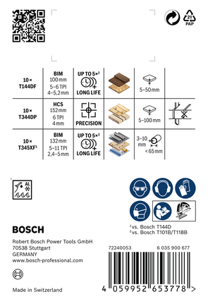 Juego de herramientas Bosch PRO para corte basto en madera y metal, 100 mm, 30 piezas.