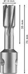 Fresa anular Bosch PRO Metal TCT de 14 x 35 x 75 mm.