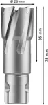 Fresa anular Bosch PRO Metal TCT de 26x35x75 mm.