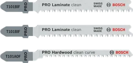 Juego de hojas de sierra de calar Bosch PRO Laminate con vástago en T, 3 unidades.