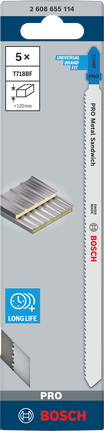 Paquete de hojas para sierra de calar Bosch PRO Metal Sandwich T718BF.