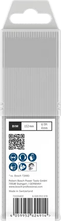 Paquete de hojas de sierra de calar Bosch PRO Hardwood fast T344DF de 152 mm.